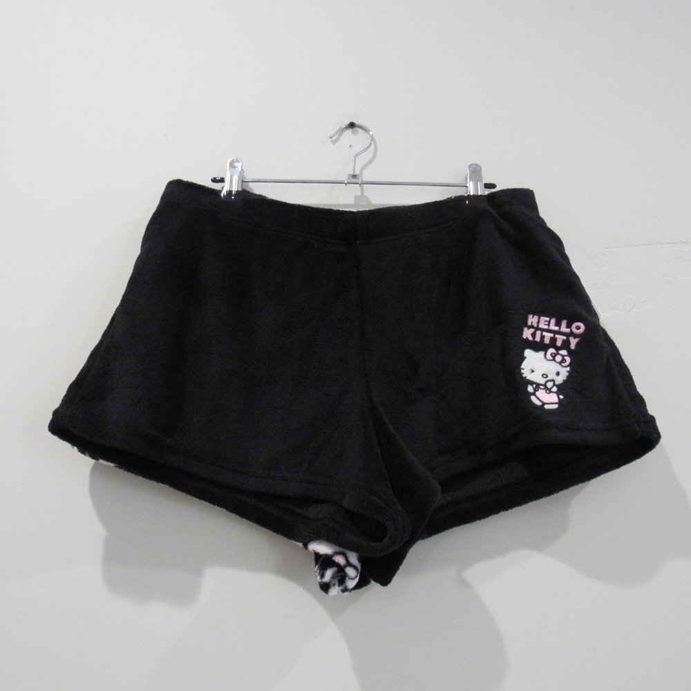 Hello Kitty Black Fleece Shorts